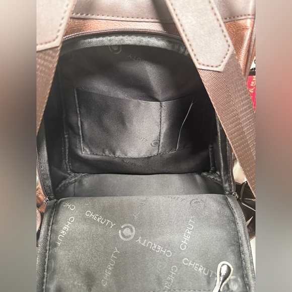 Cheruty Brown Women's Faux Leather Backpack - Picture 9 of 9